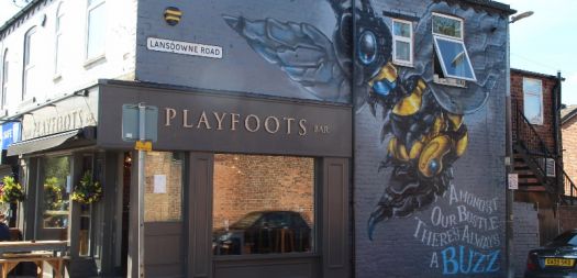 Fine art graduate Sumit Sarkar's Monty The Bee graffiti mural in Monton