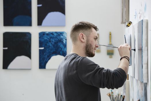 Ryan working in our Fine Art studios