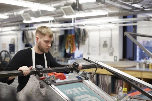 Wayne working in our print workshops 